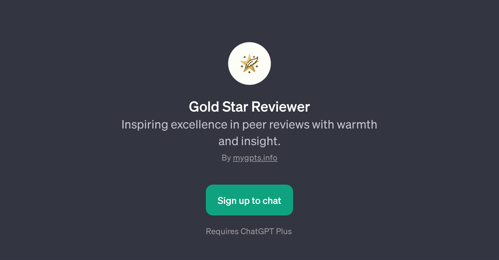 Gold Star Reviewer website
