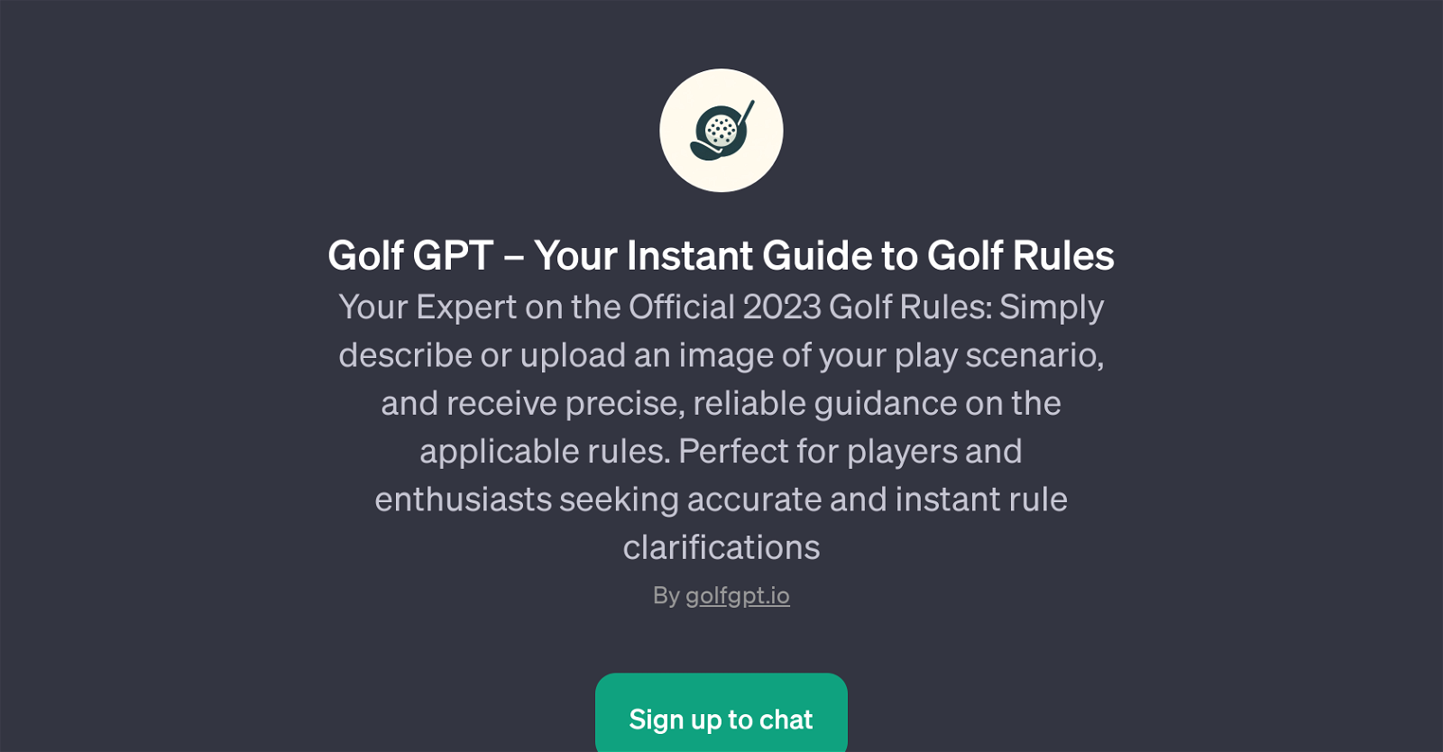 Golf GPT website