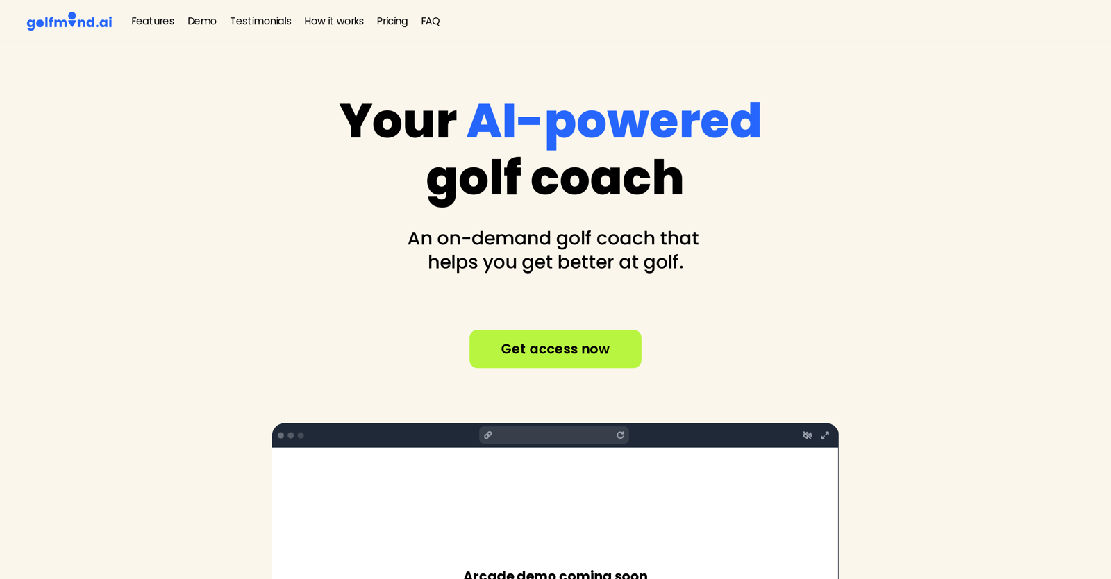 Golfmind website