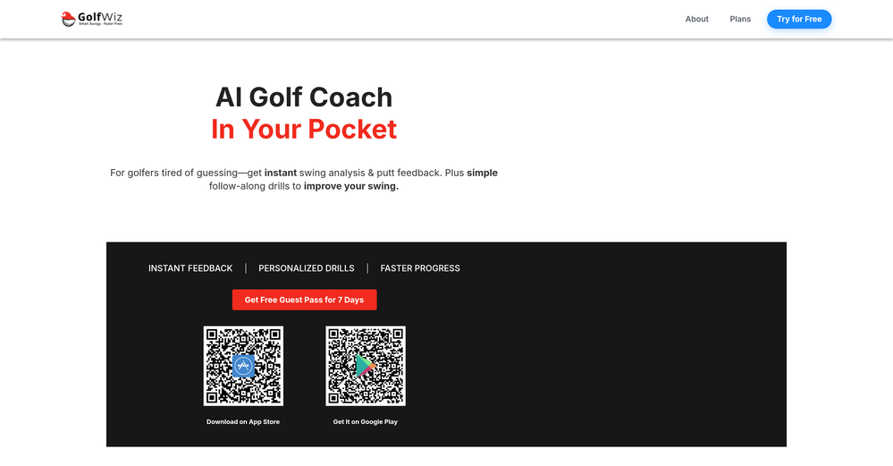 GolfWiz AI website