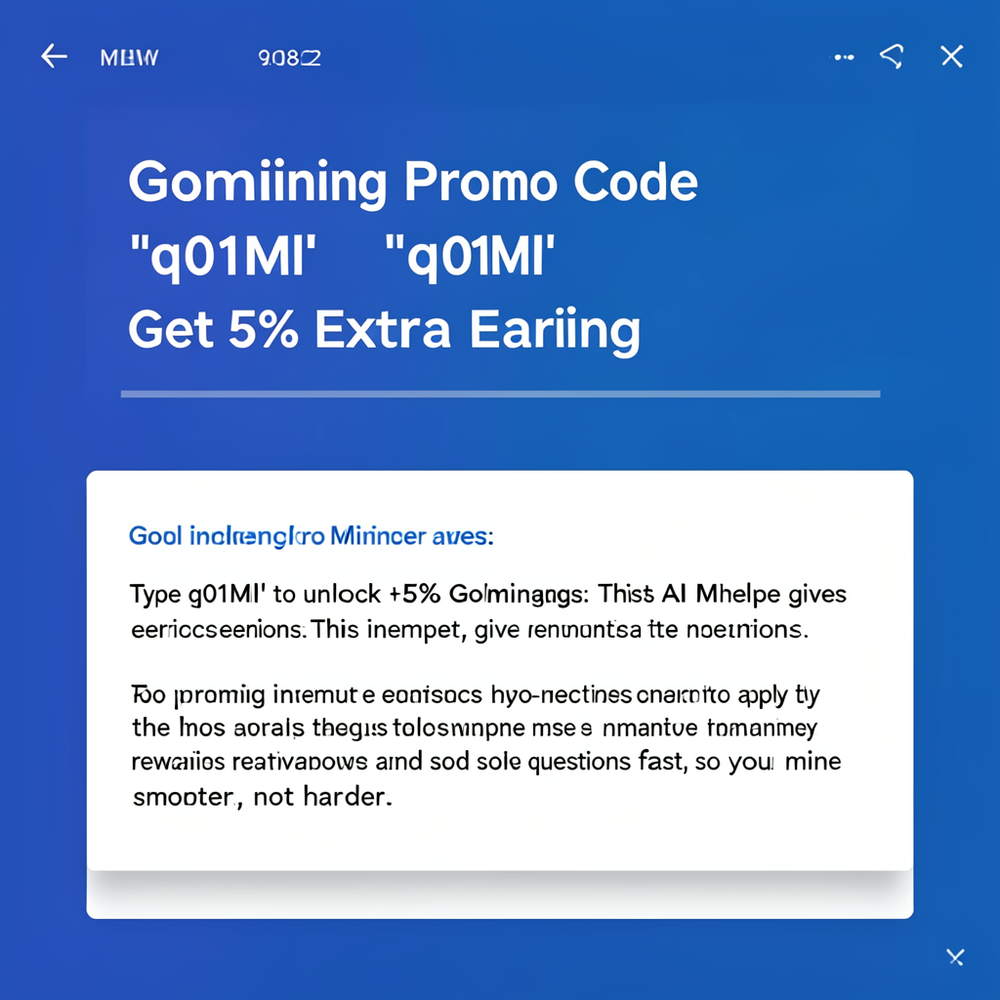 Gomining Promo Code “q01MI” Get 5% Extra Earning website