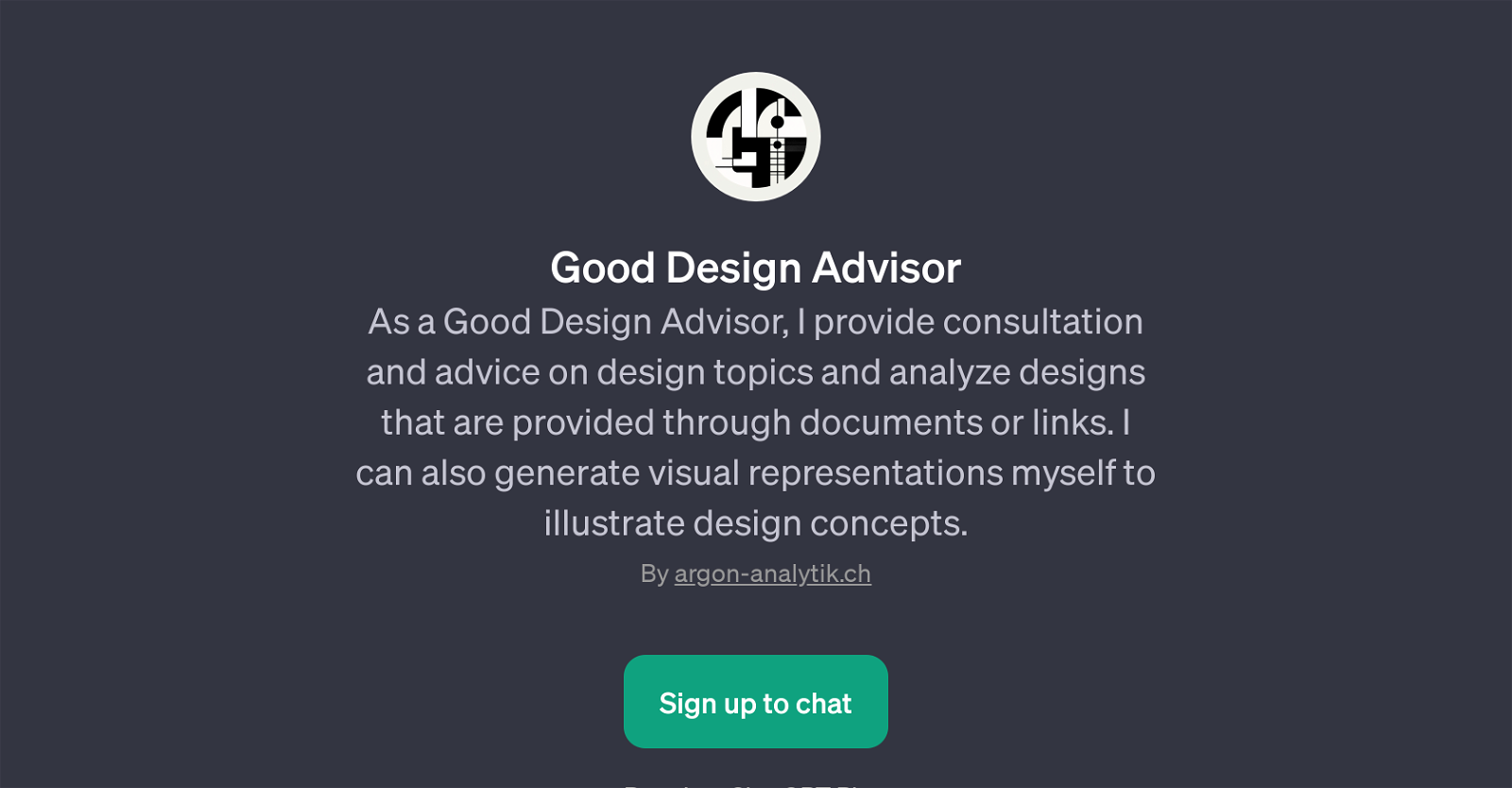 Good Design Advisor website