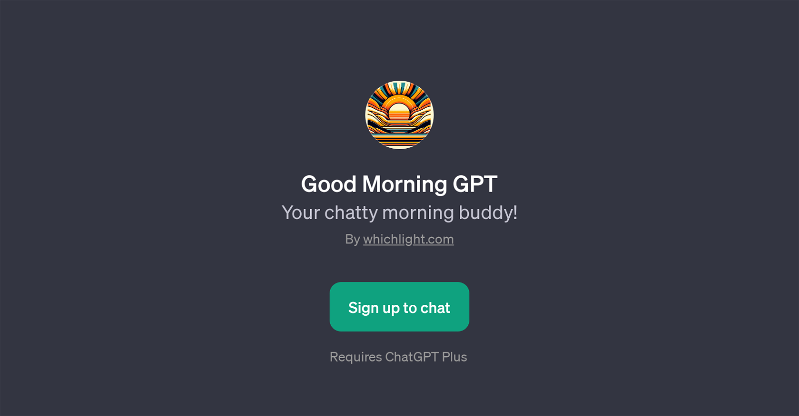 Good Morning GPT website
