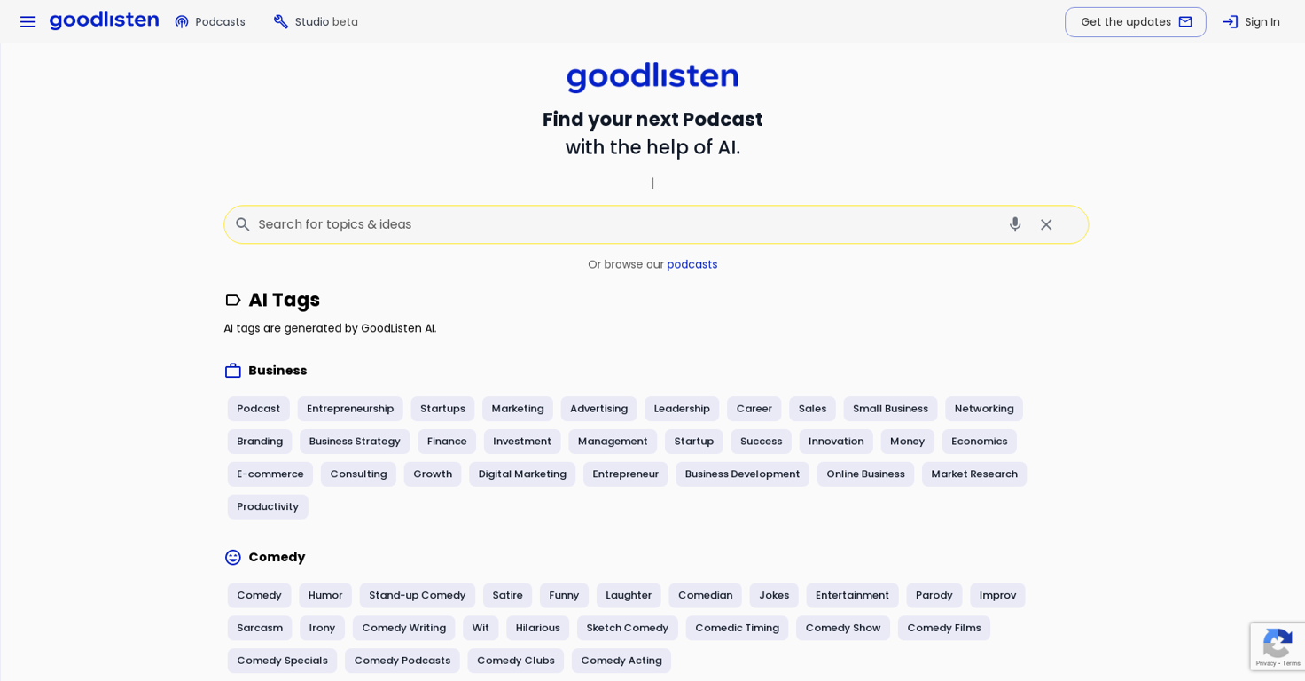 GoodListen website