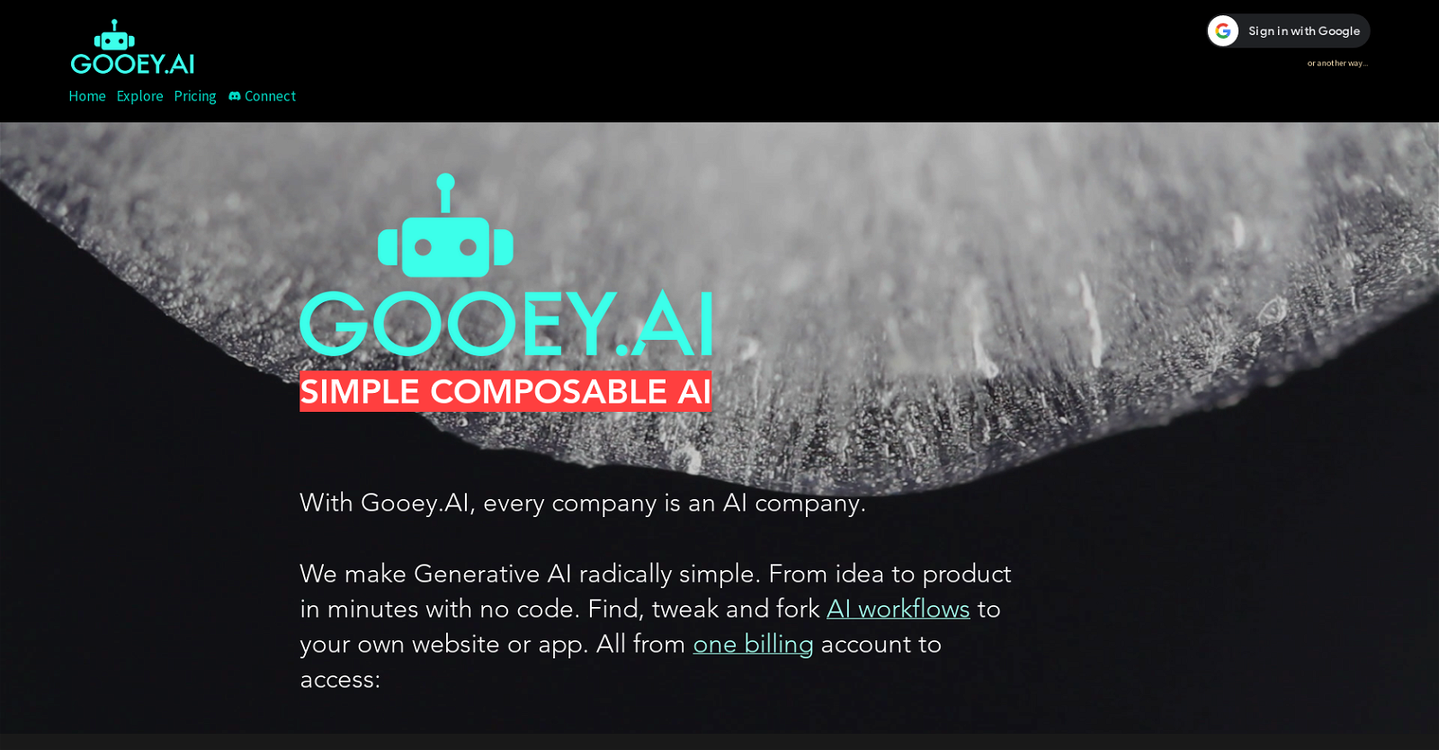 Gooey AI website