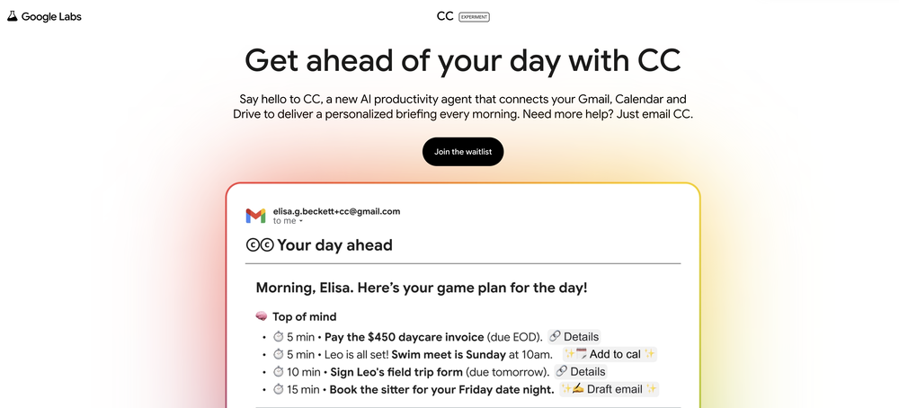 Google CC website