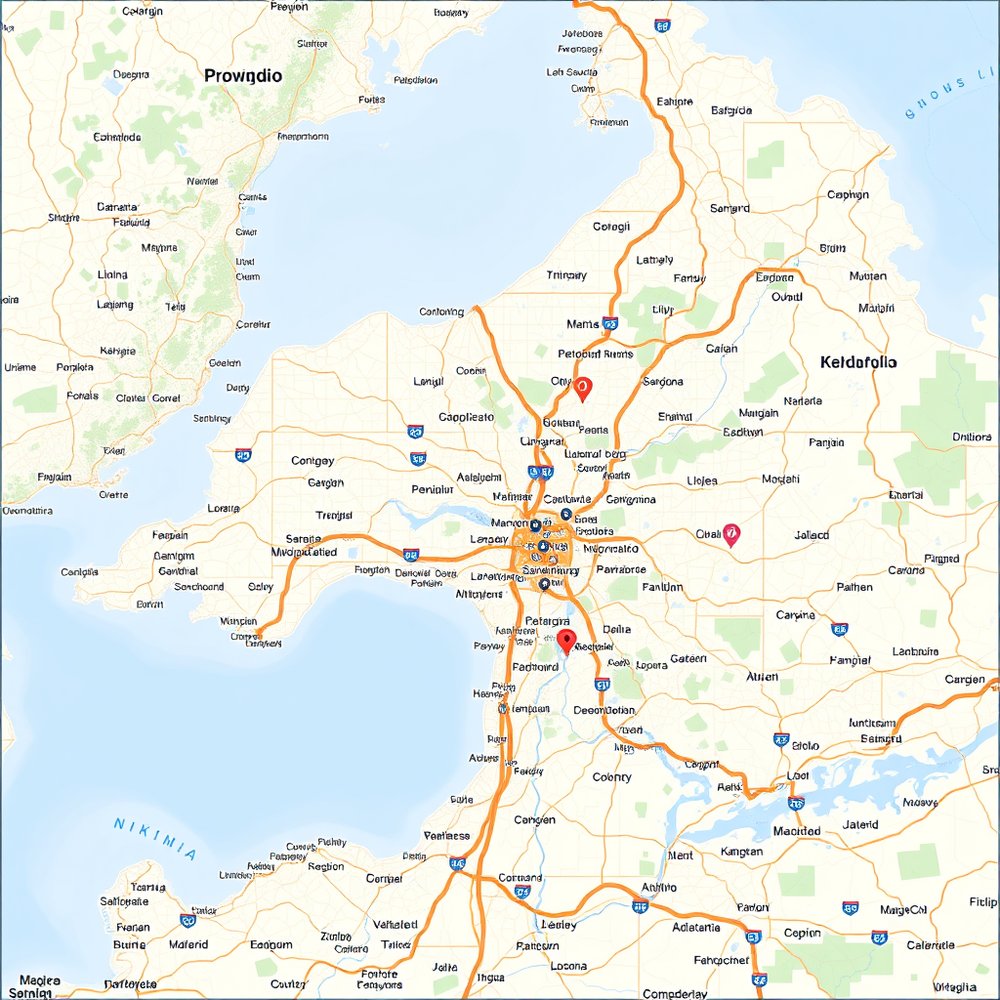 Google Map of a province with cities website