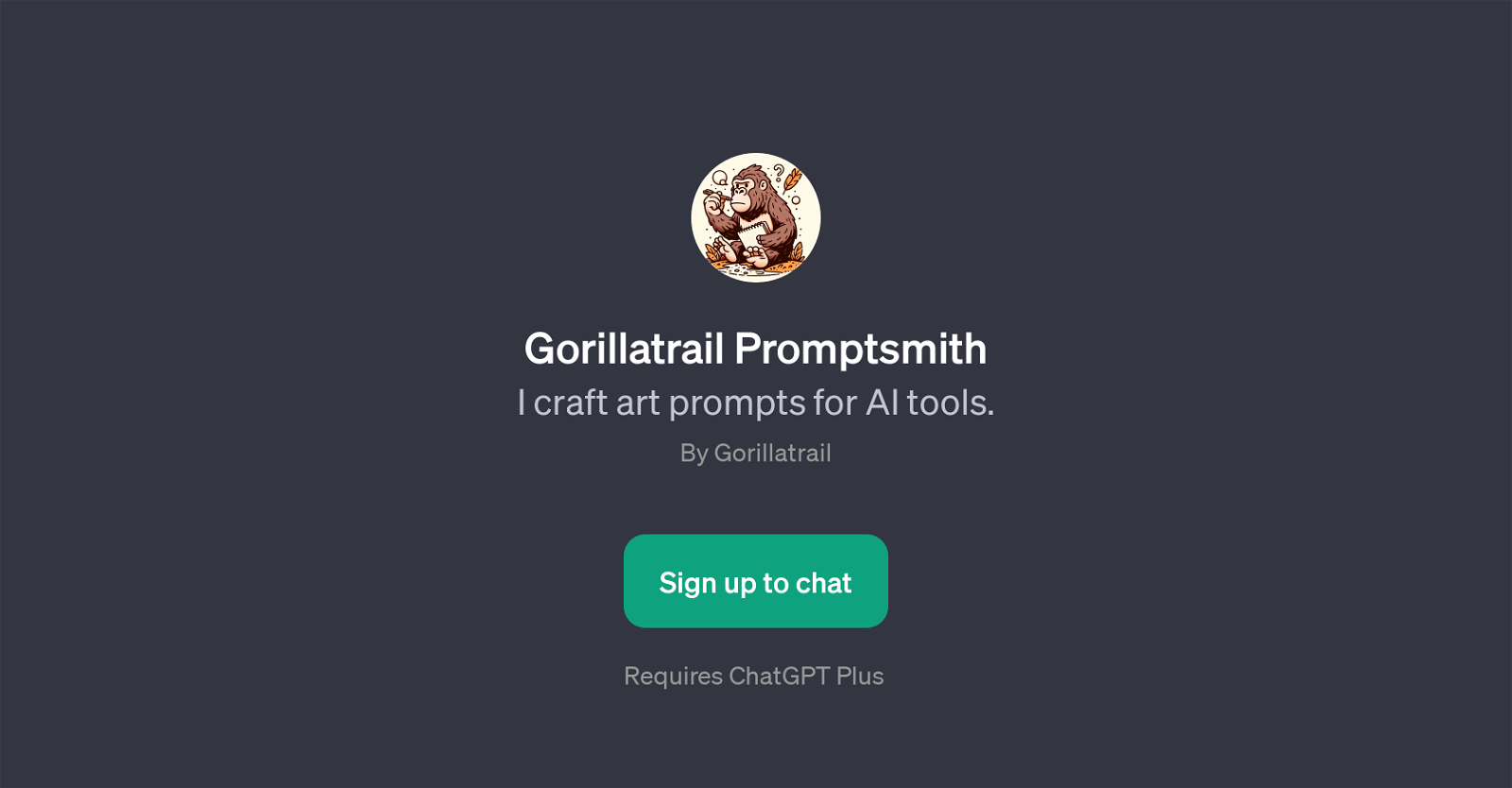 Gorillatrail Promptsmith website