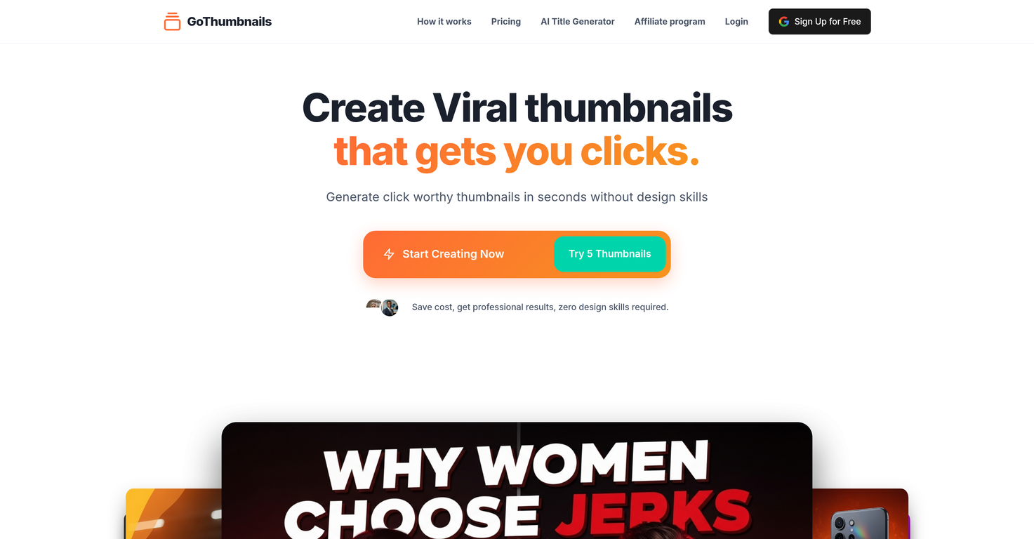 GoThumbnails website