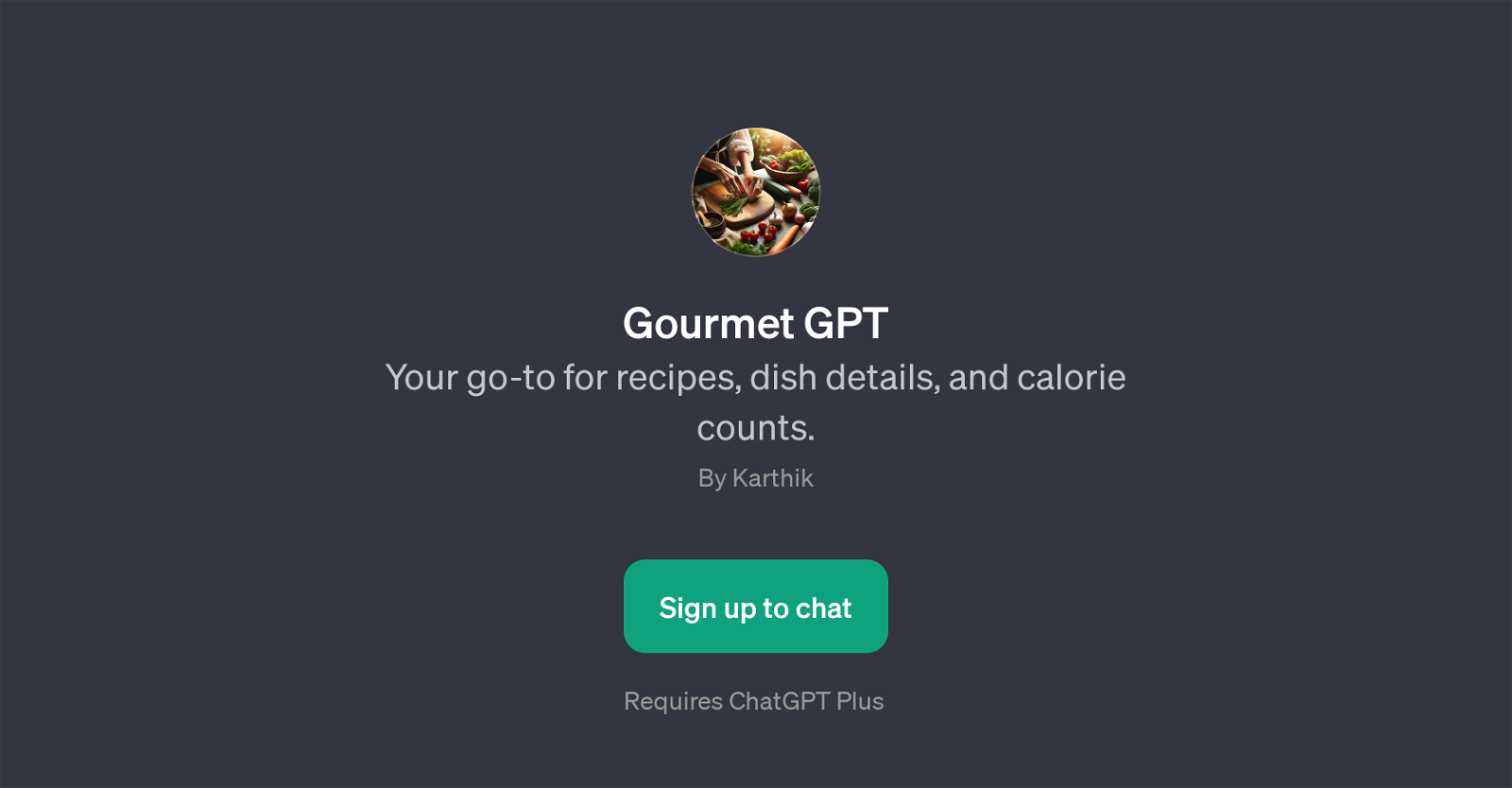 Gourmet GPT website