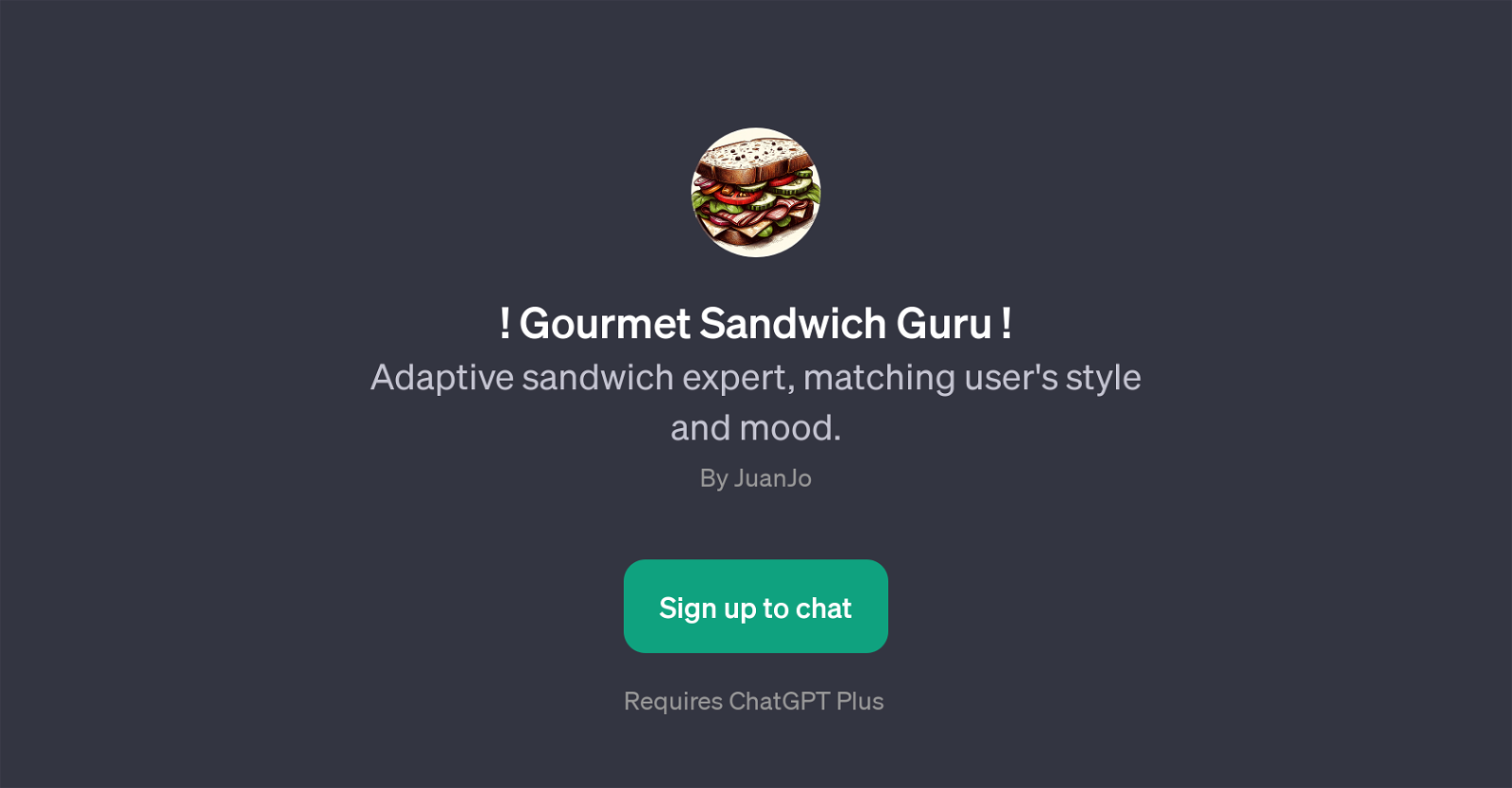 Gourmet Sandwich Guru website