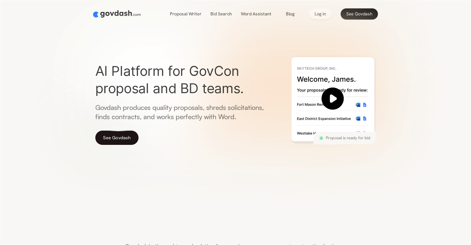 Govdash website