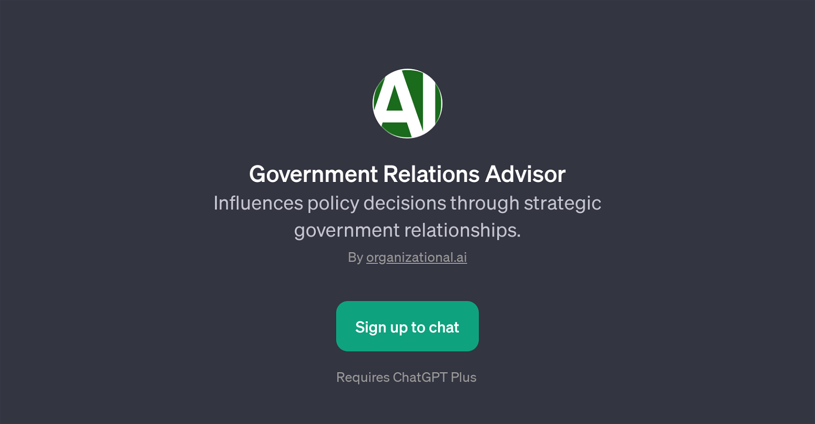 Government Relations Advisor website