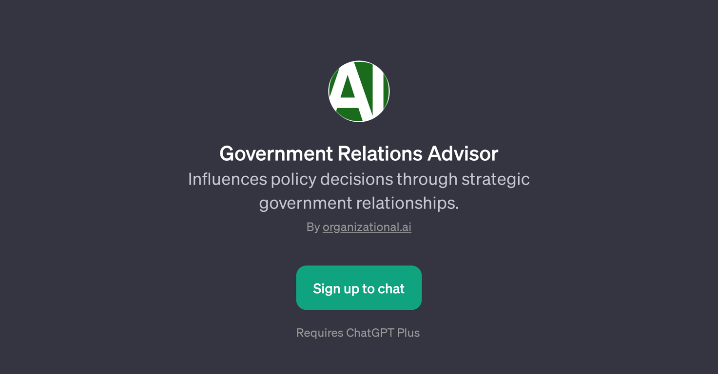Government Relations Advisor website