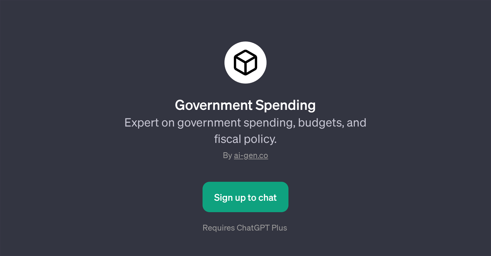 Government Spending website