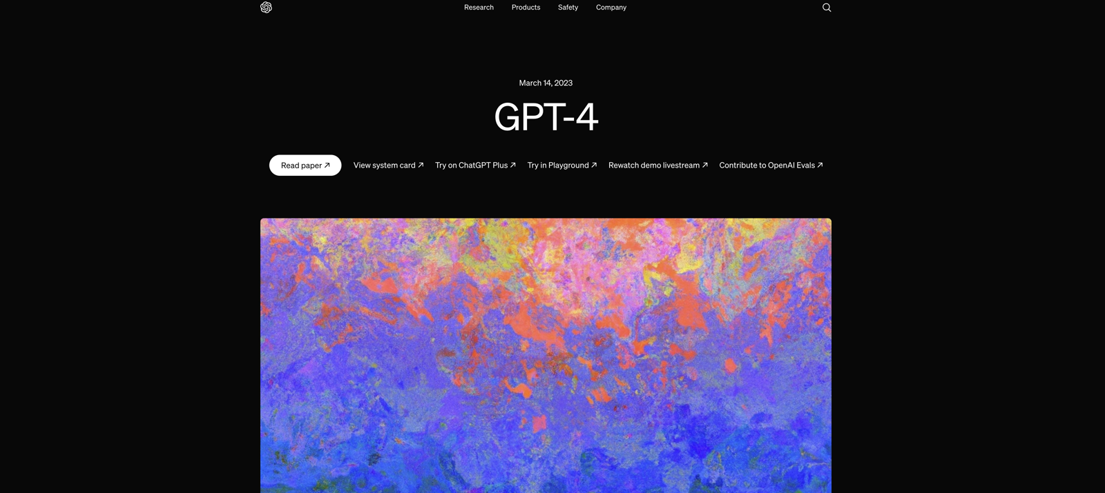 GPT-4 website