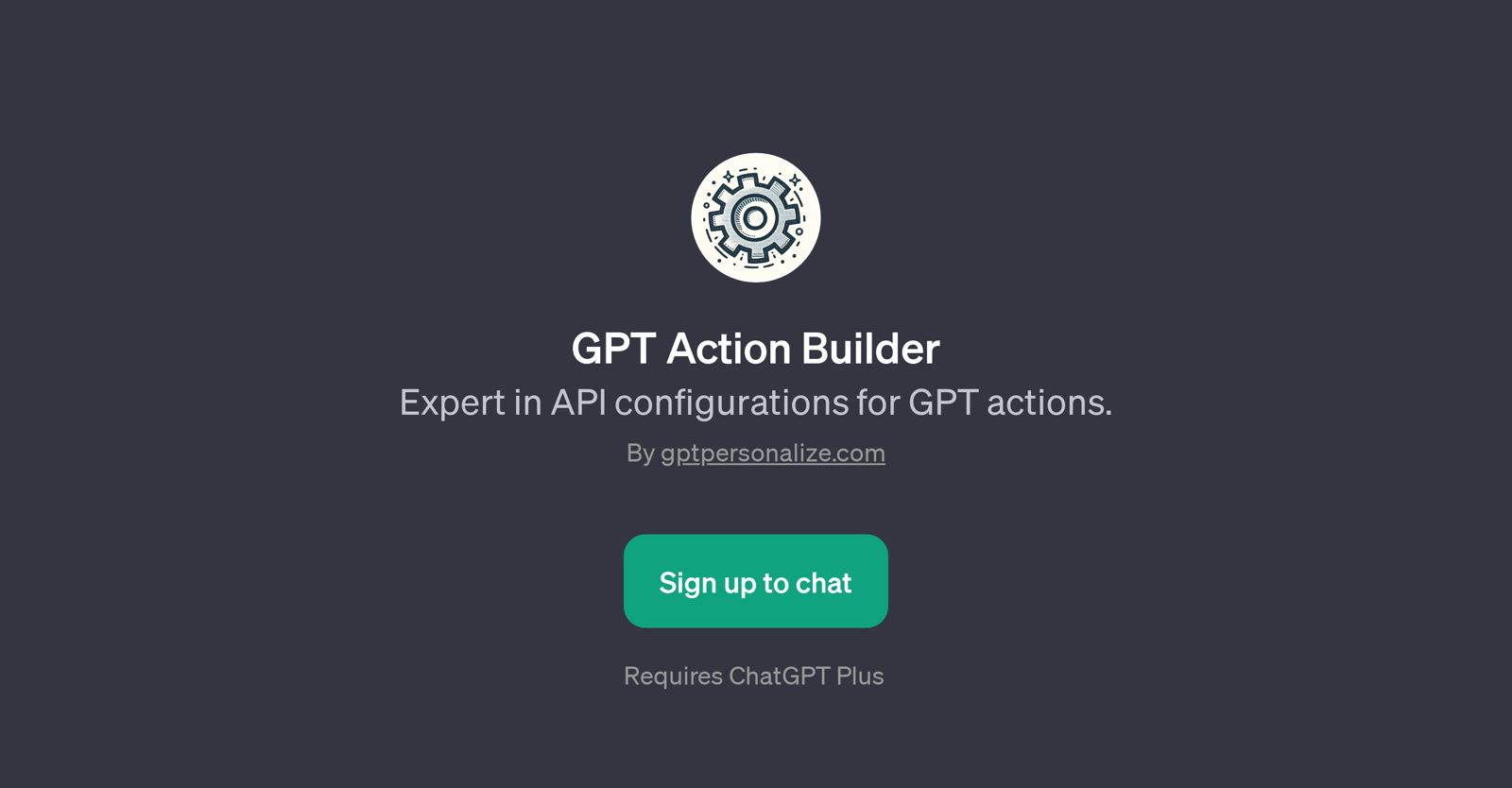 GPT Action Builder website