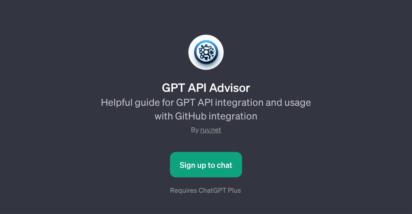 GPT API Advisor website