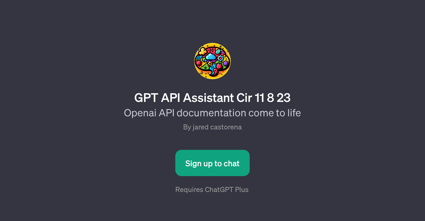 GPT API Assistant Cir 11 8 23 website