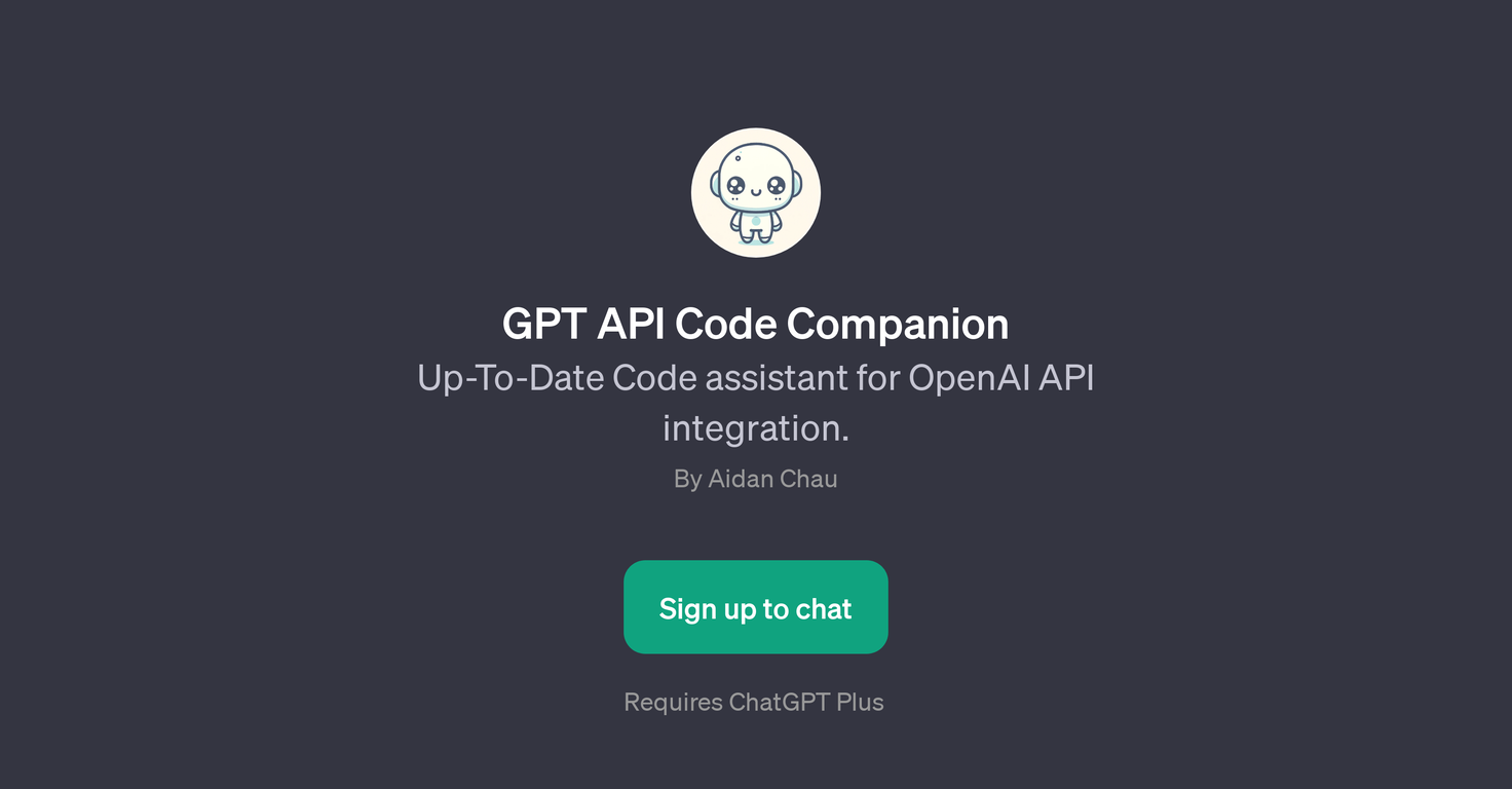 GPT API Code Companion website