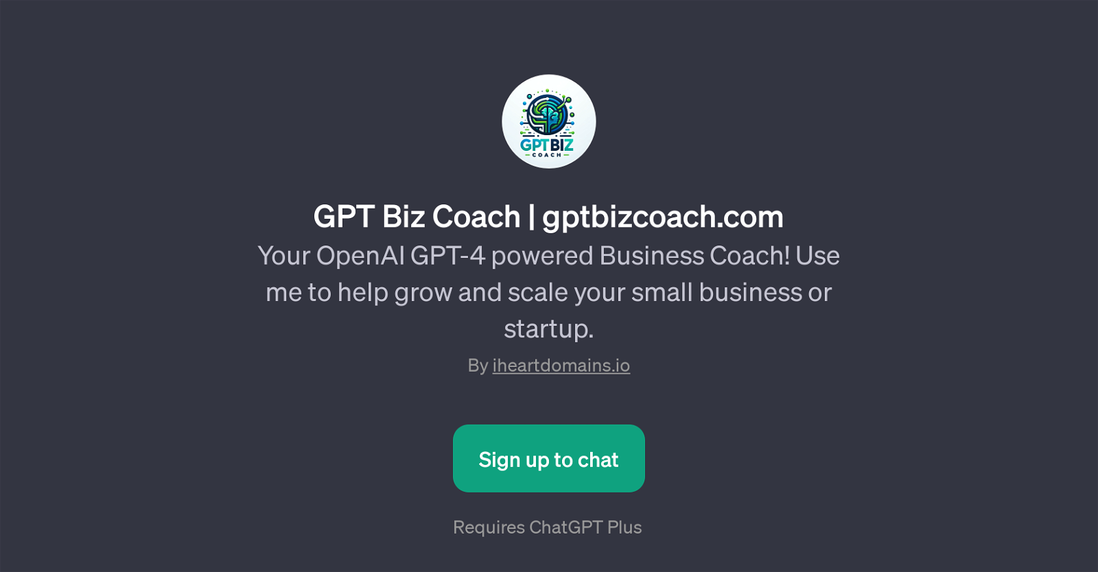 GPT Biz Coach website
