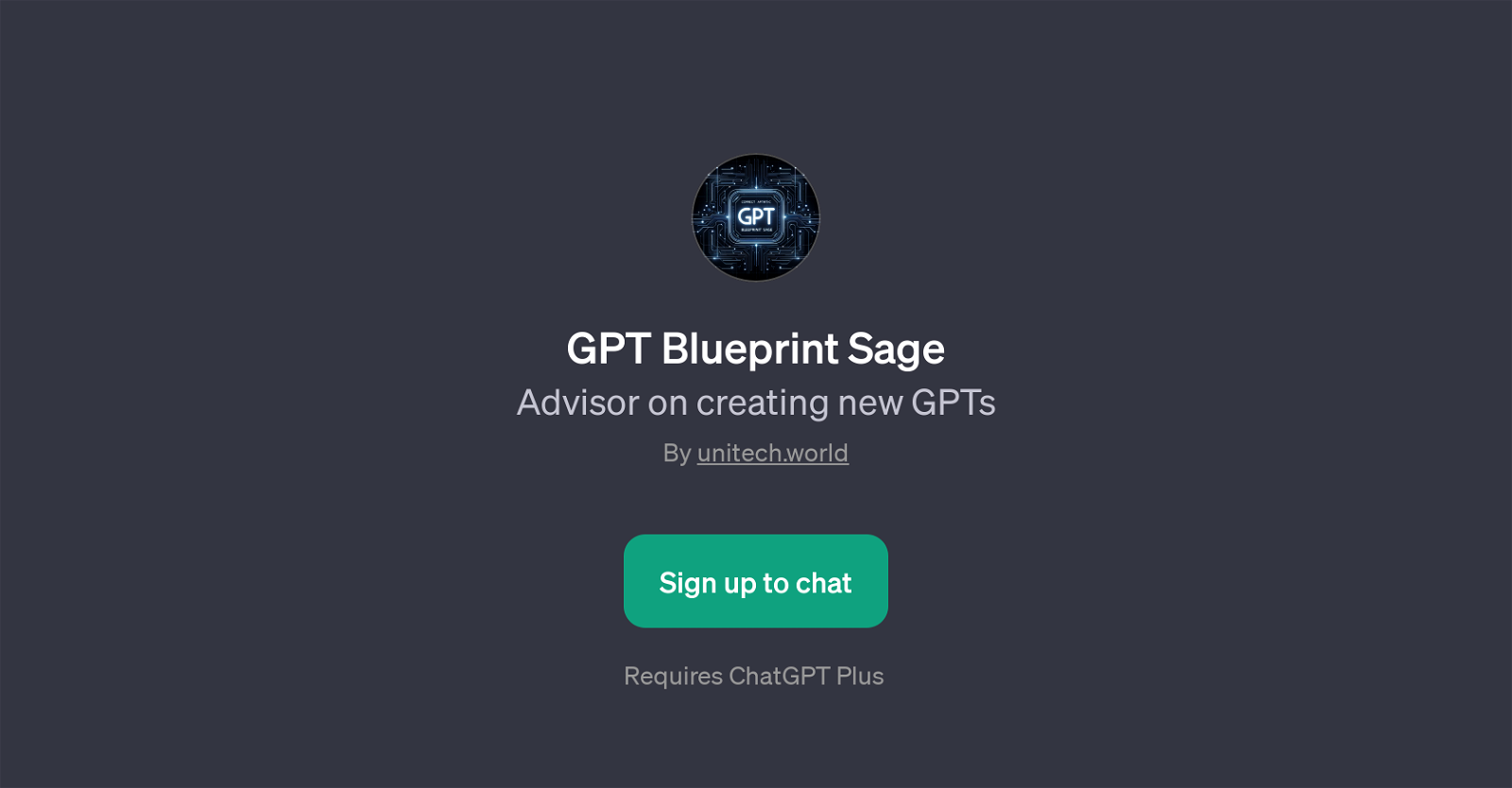 GPT Blueprint Sage website