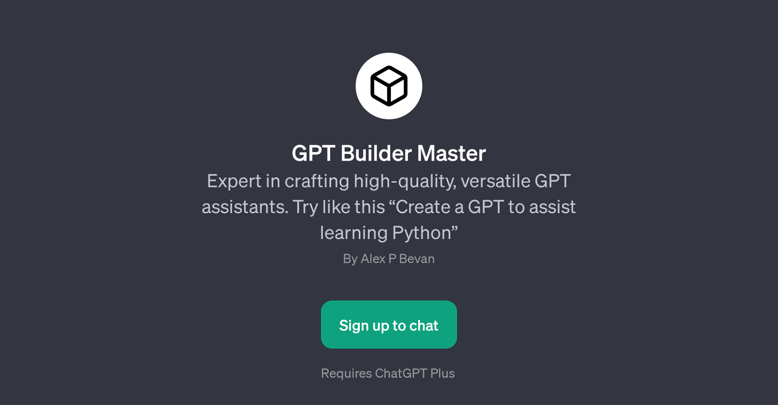 GPT Builder Master website