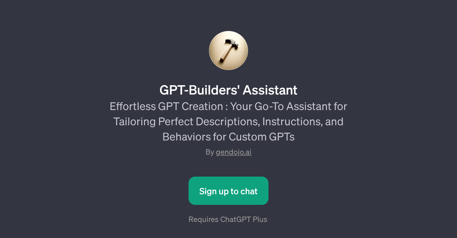 GPT-Builders' Assistant website