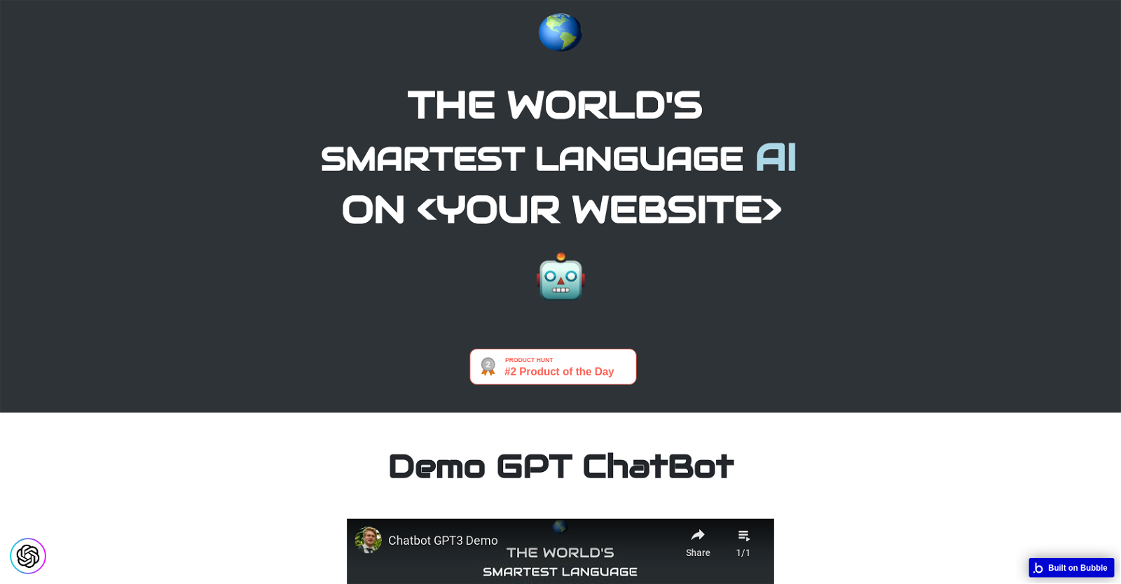 GPT ChatBot website