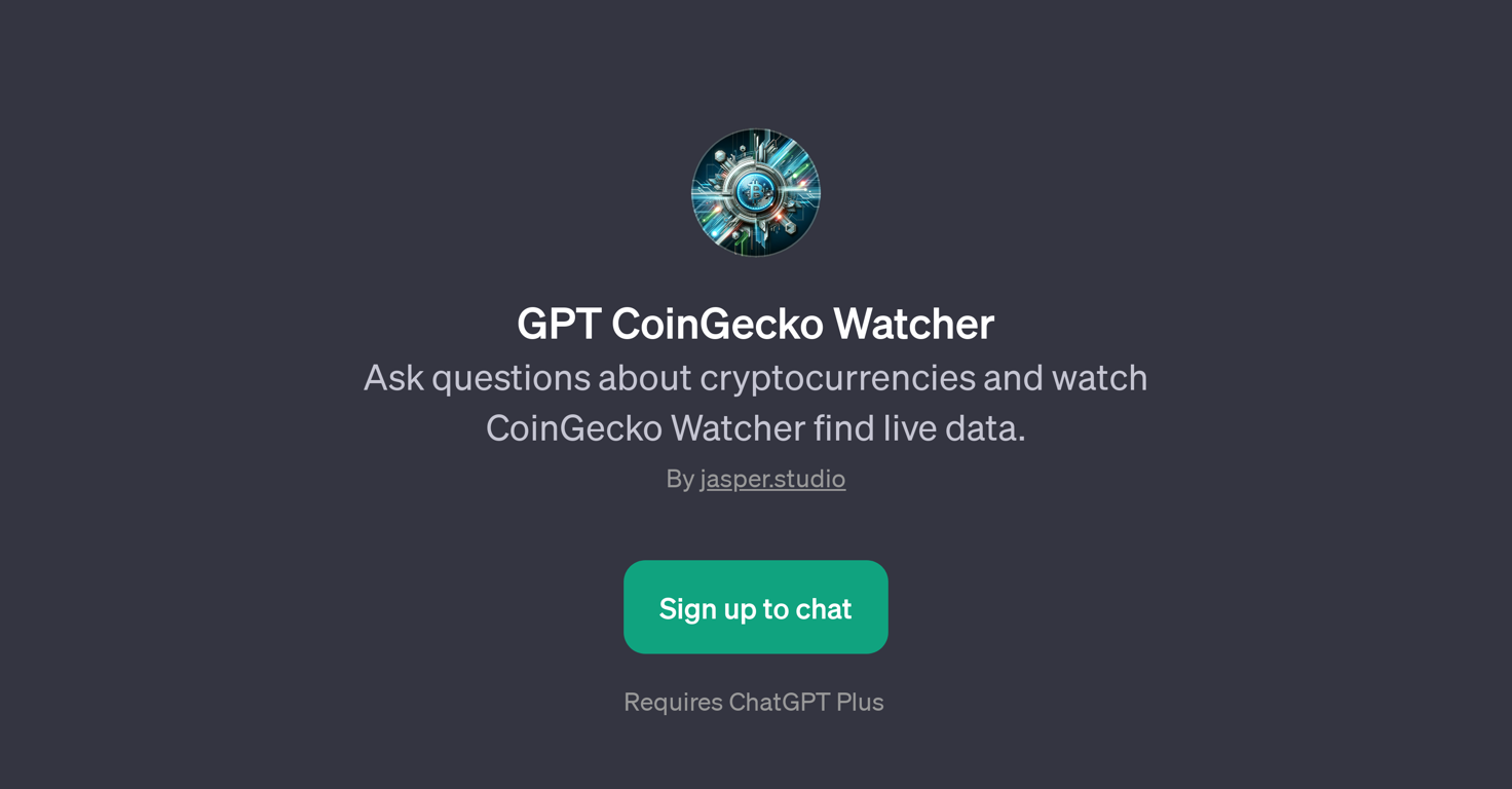 GPT CoinGecko Watcher website
