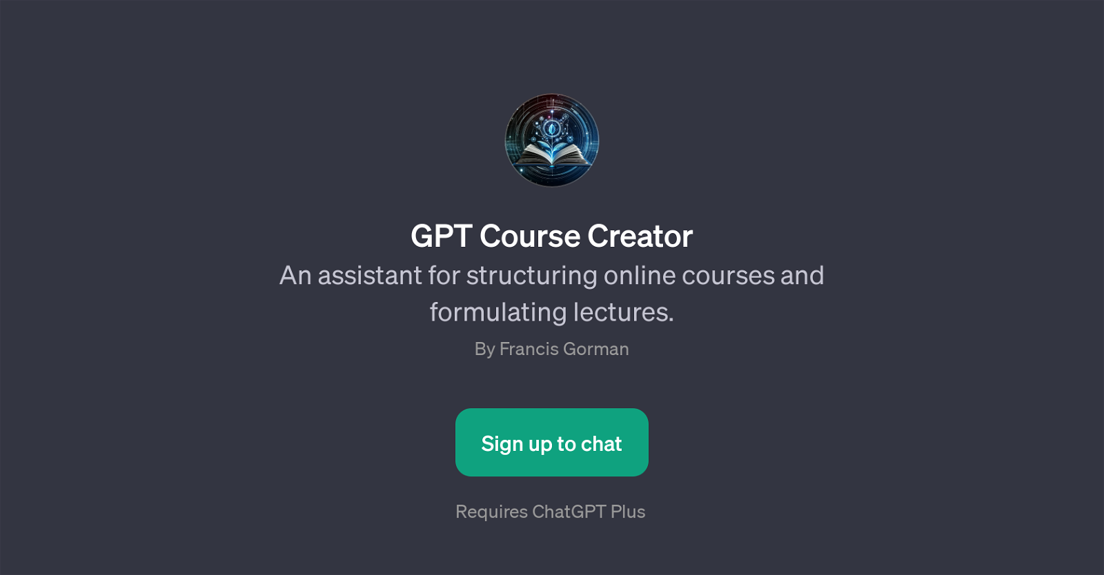 GPT Course Creator website