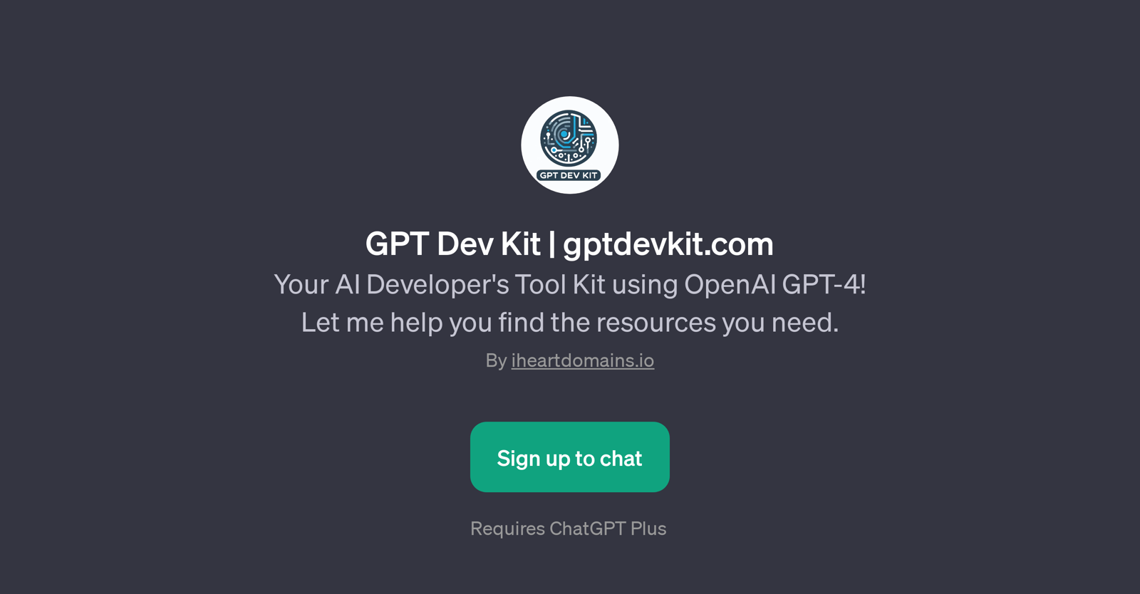 GPT Dev Kit website