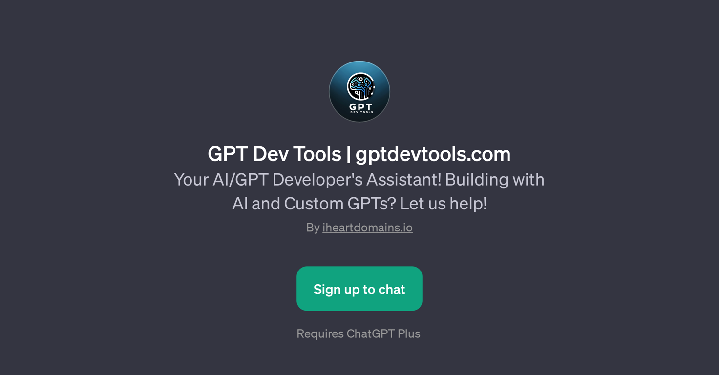 GPT Dev Tools website