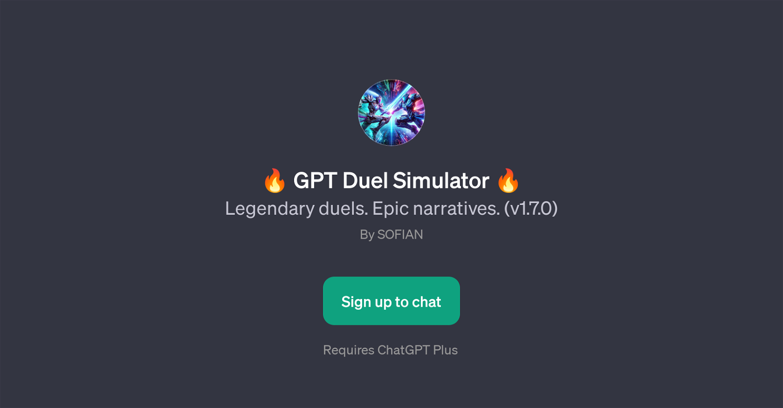 GPT Duel Simulator website