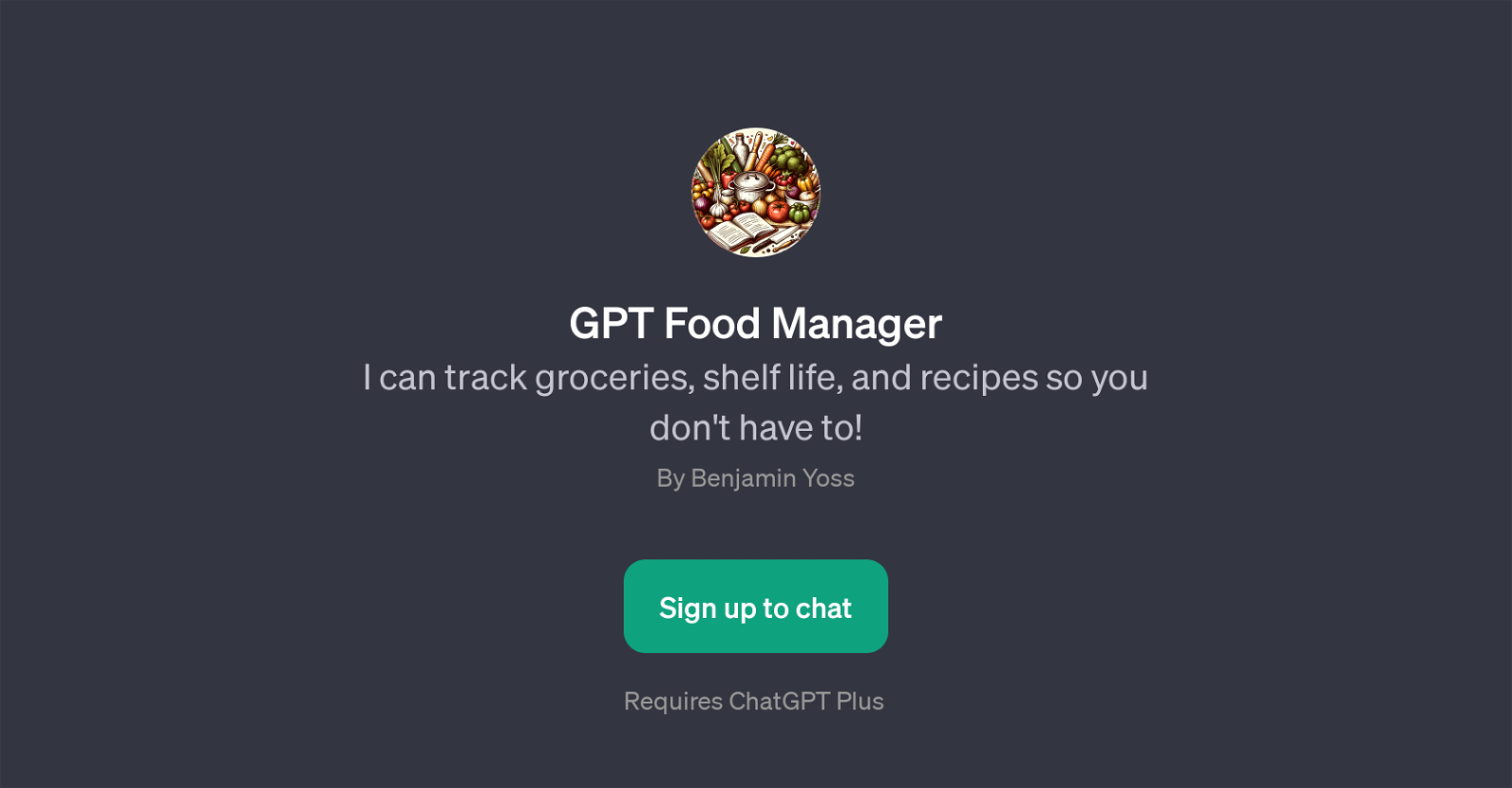 GPT Food Manager website
