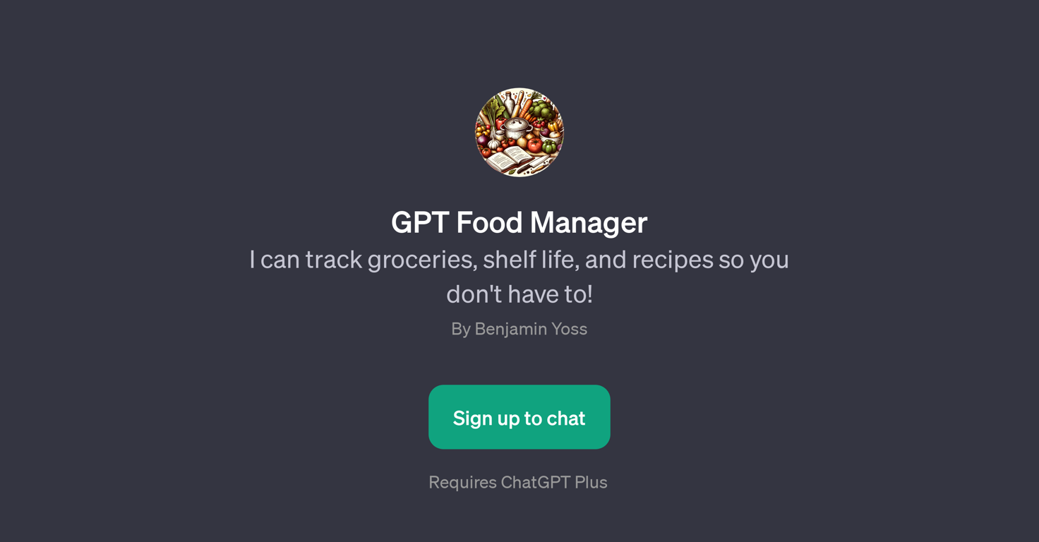 GPT Food Manager website