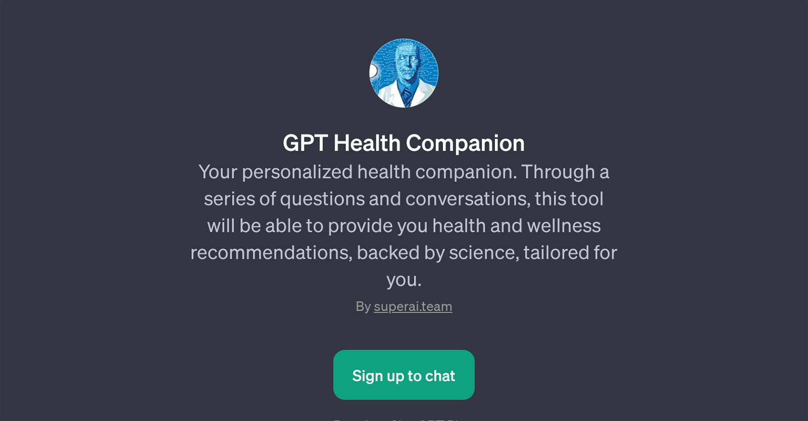 GPT Health Companion website
