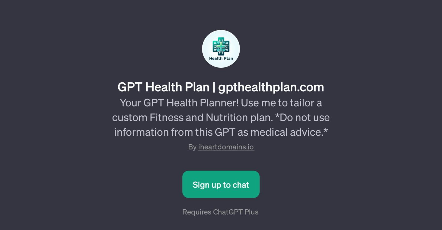 GPT Health Plan website