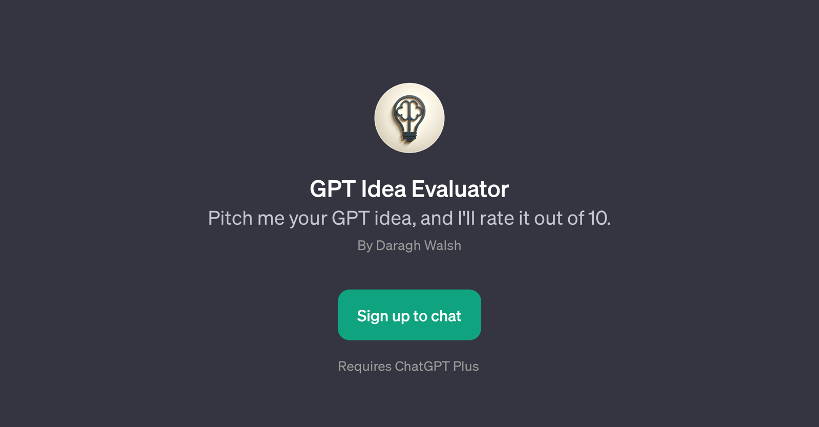 GPT Idea Evaluator website