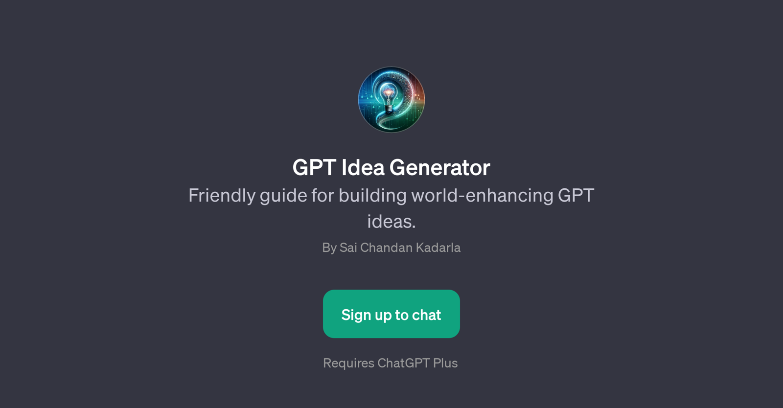 GPT Idea Generator website