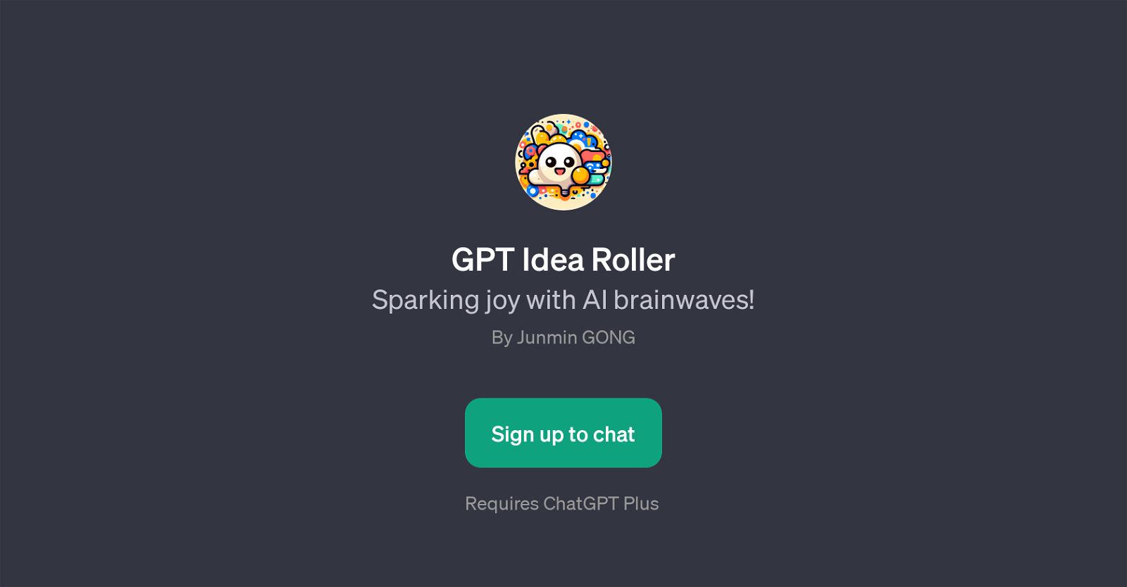 GPT Idea Roller website