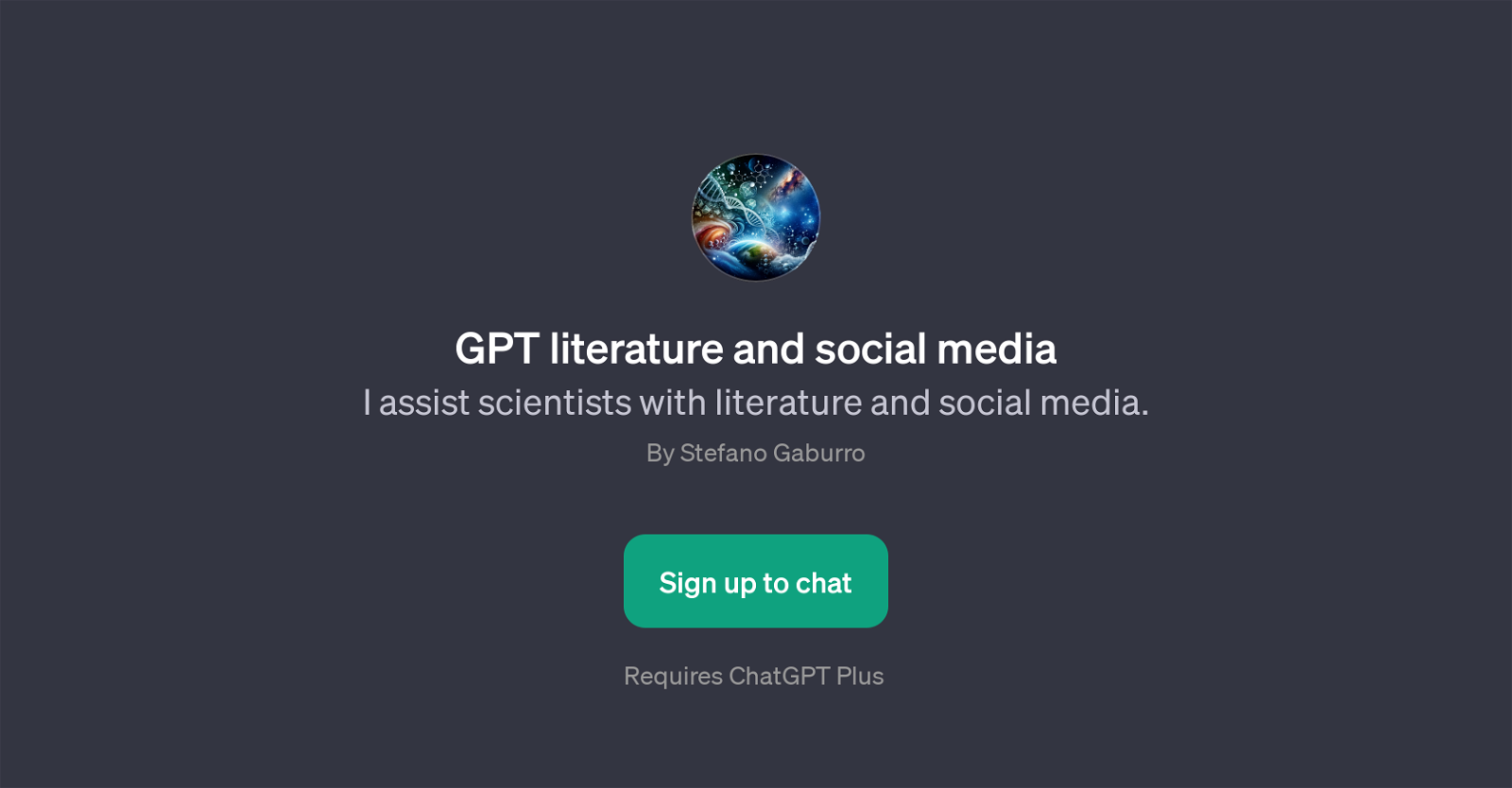 GPT Literature and Social Media website