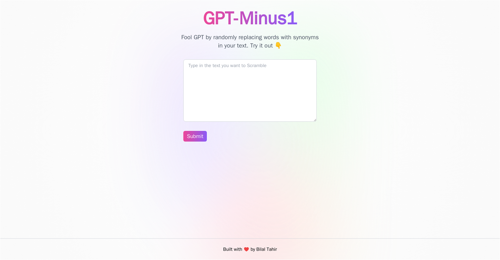 GPT-Minus1 website