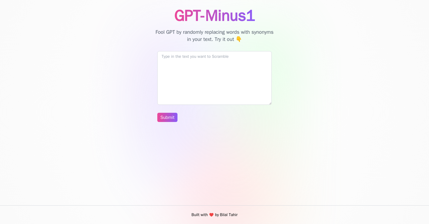 GPT-Minus1 website