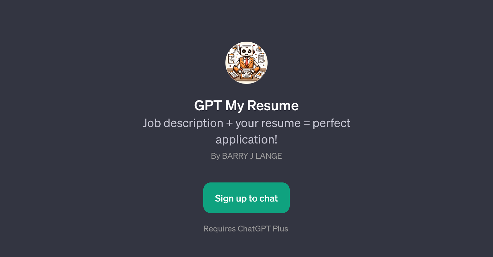 GPT My Resume website