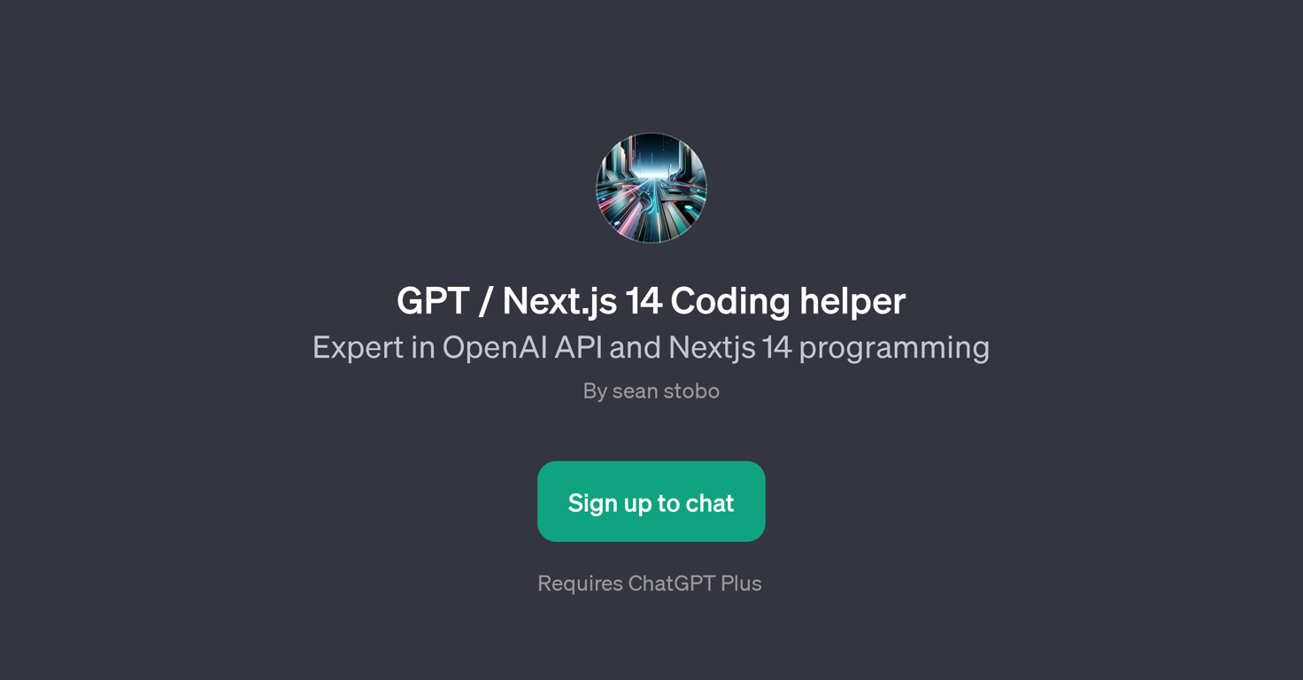 GPT / Next.js 14 Coding helper website