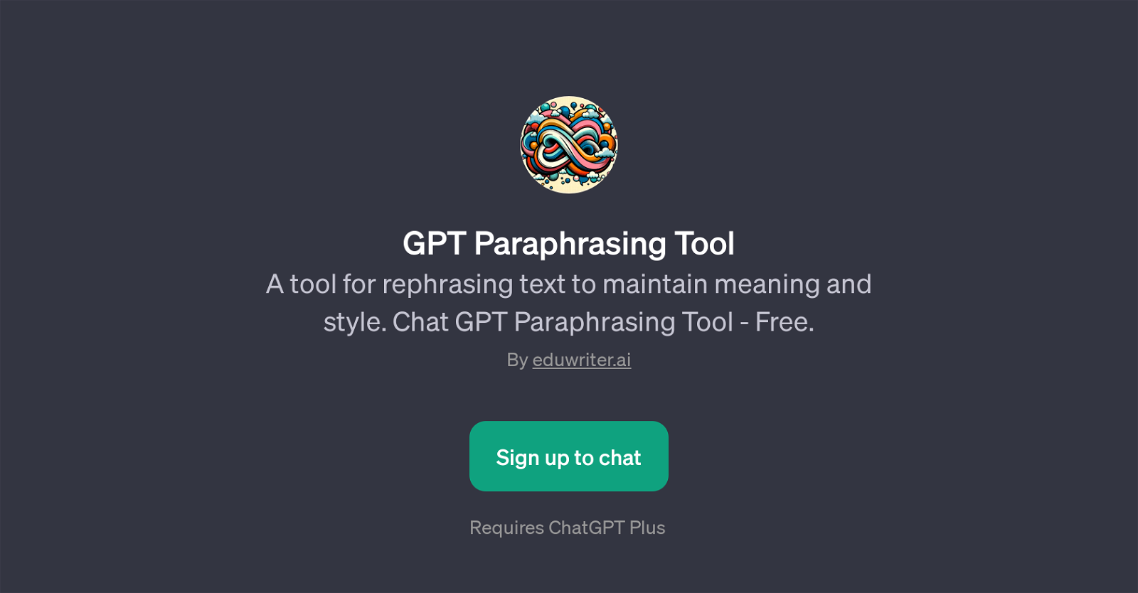 GPT Paraphrasing Tool website