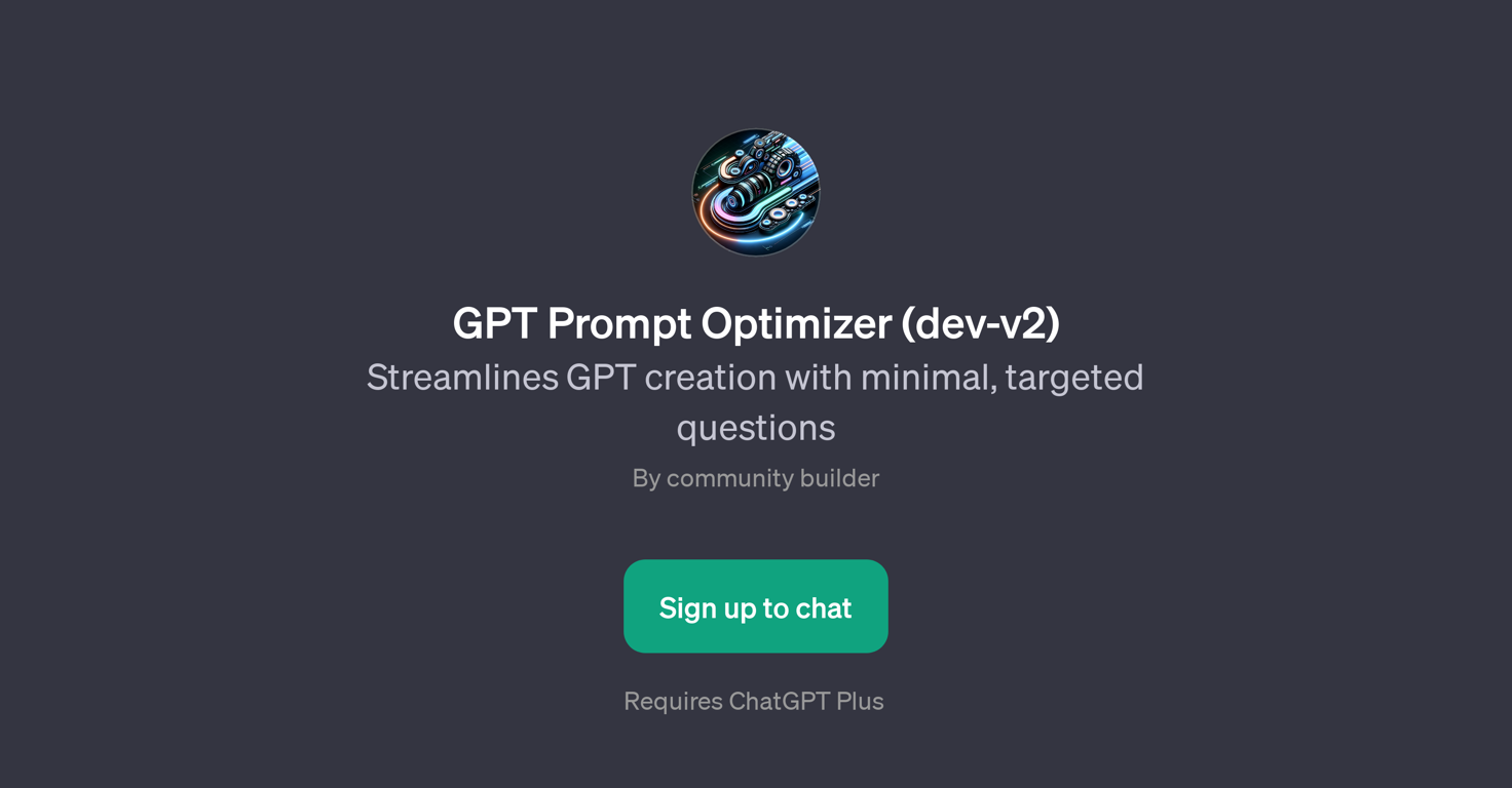 GPT Prompt Optimizer (dev-v2) website