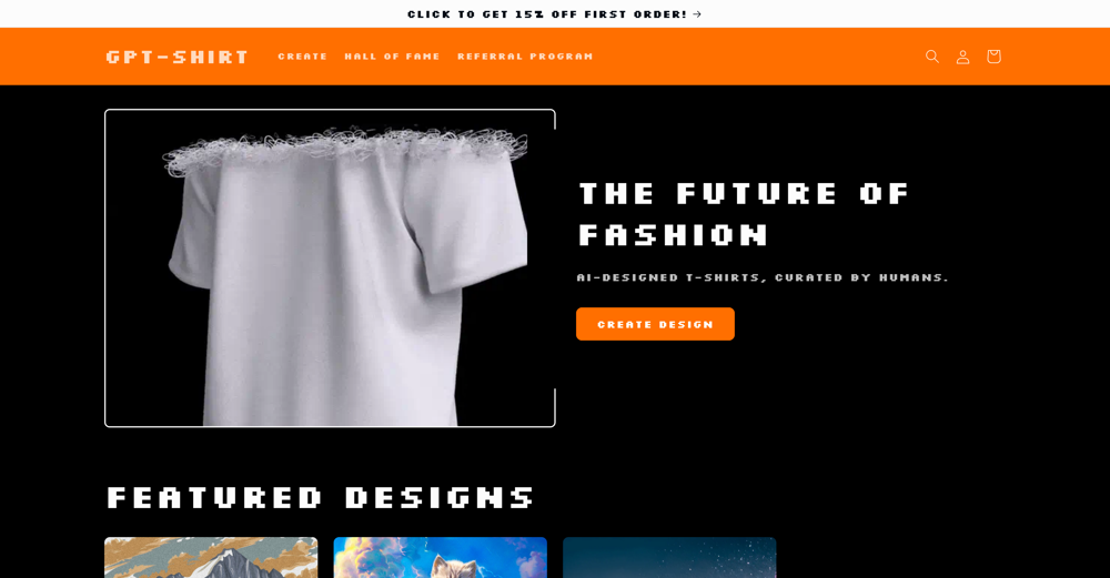 GPT-Shirt website