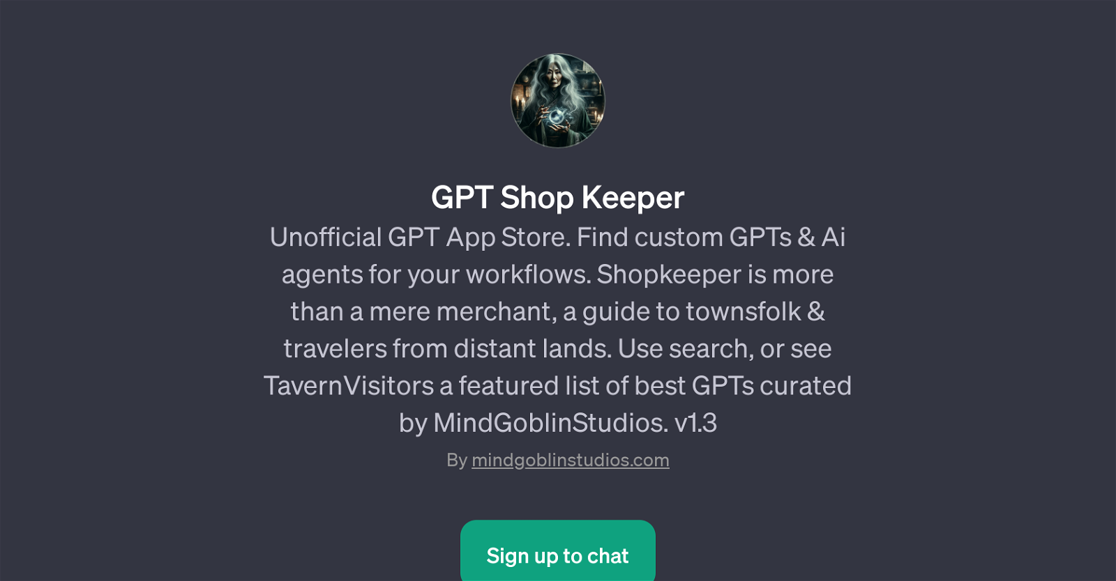 GPT Shop Keeper website